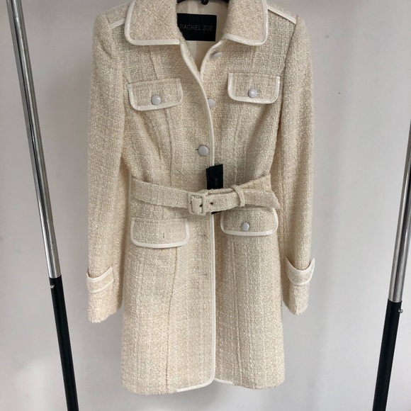 Belted Trench Coat -cream - Picture 2 of 4